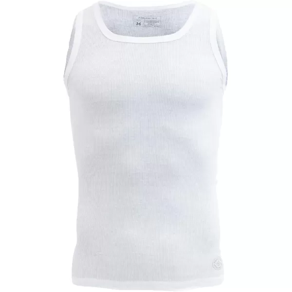 AEROPOSTALE Mens Tank Tops A Shirts Mens Undershirts Contour Fit 4 Pack Tank Top for MenWhiteWhite