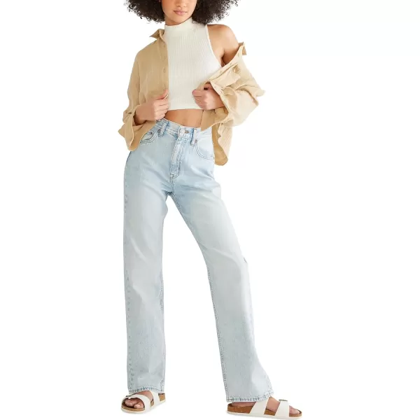 AEROPOSTALE Womens Aero Baggy JeanLight Wash