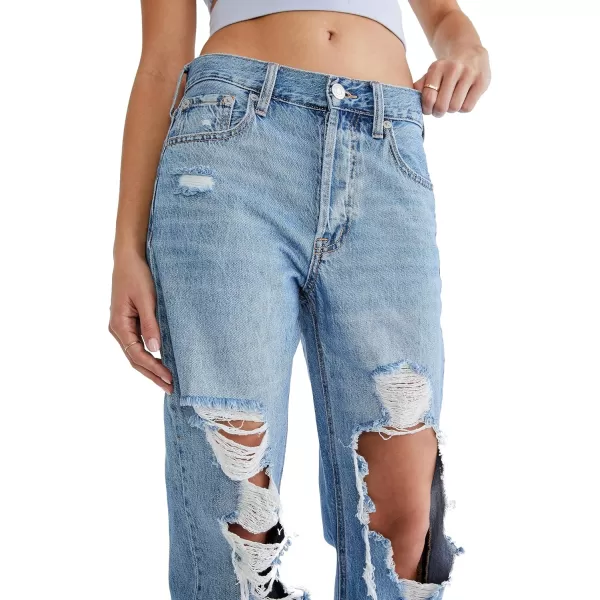 AEROPOSTALE Womens Aero Baggy JeanMedium Distressed