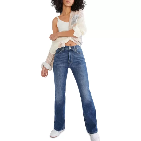 AEROPOSTALE Womens Aero High Rise Flare JeanMedium Wash