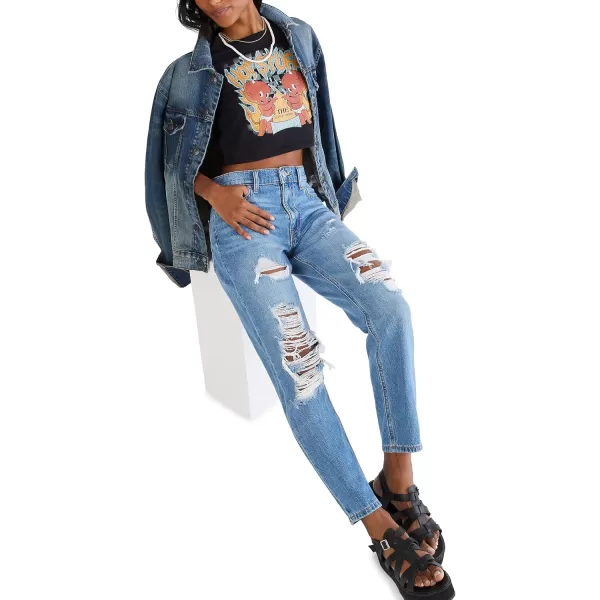 AEROPOSTALE Womens Aero Mom JeanMedium Wash