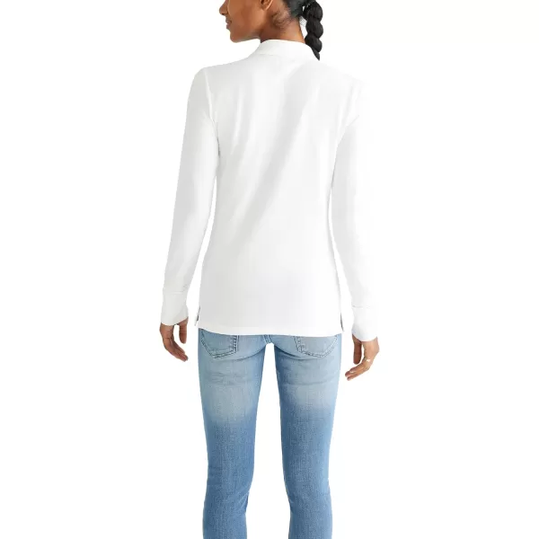 AEROPOSTALE Womens Aero Uniform Polo Long SleeveBleach