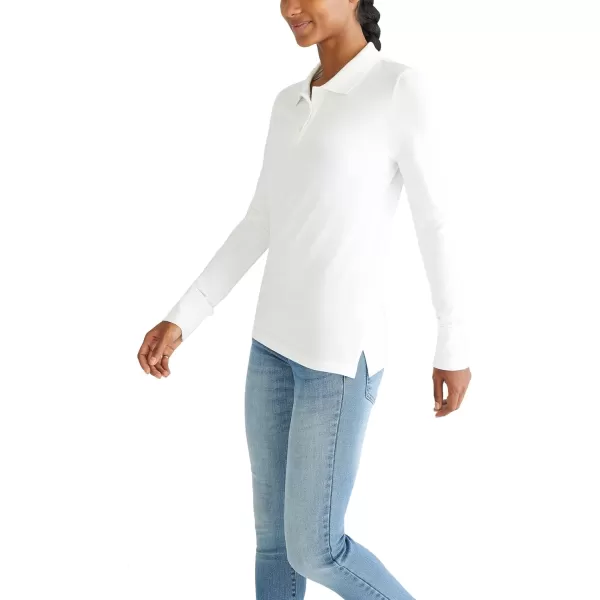 AEROPOSTALE Womens Aero Uniform Polo Long SleeveBleach