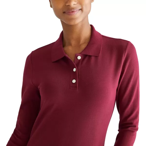 AEROPOSTALE Womens Aero Uniform Polo Long SleeveClassic Auburn