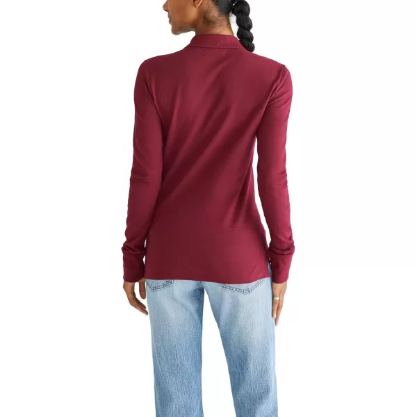 AEROPOSTALE Womens Aero Uniform Polo Long SleeveClassic Auburn