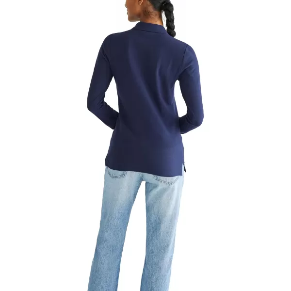 AEROPOSTALE Womens Aero Uniform Polo Long SleeveHeritage Navy