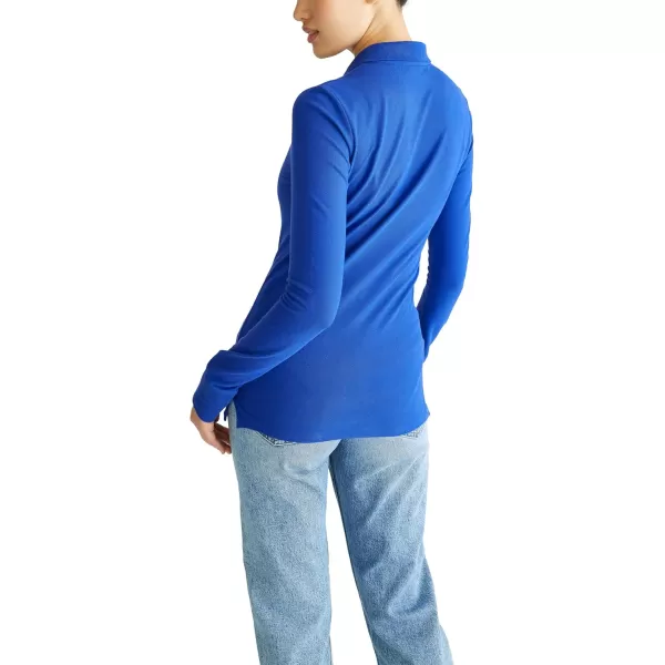 AEROPOSTALE Womens Aero Uniform Polo Long SleeveHonorable Blue
