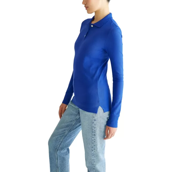 AEROPOSTALE Womens Aero Uniform Polo Long SleeveHonorable Blue