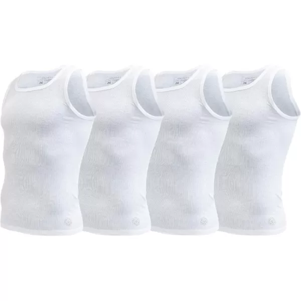 AEROPOSTALE Mens Tank Tops A Shirts Mens Undershirts Contour Fit 4 Pack Tank Top for MenWhite