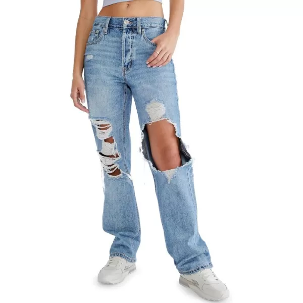 AEROPOSTALE Womens Aero Baggy JeanMedium Distressed