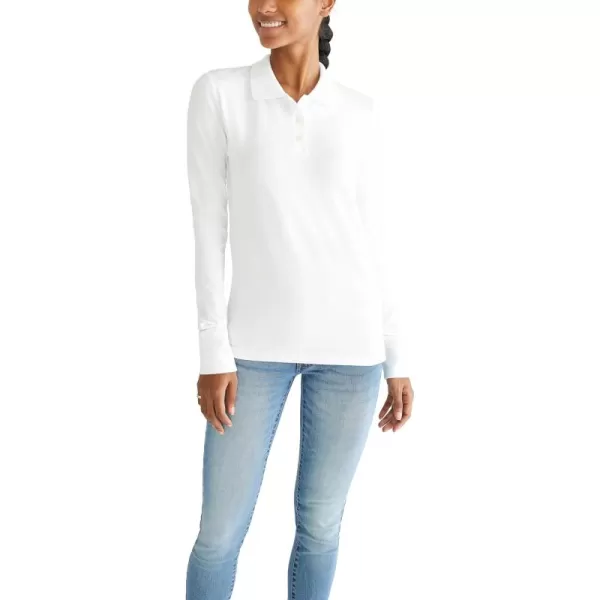 AEROPOSTALE Womens Aero Uniform Polo Long SleeveBleach