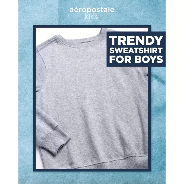 imageAEROPOSTALE Boys Sweatshirt  Kids Fleece Long Sleeve Crewneck Pullover  Youth Pullover Sweatshirt for Boys 816Grey