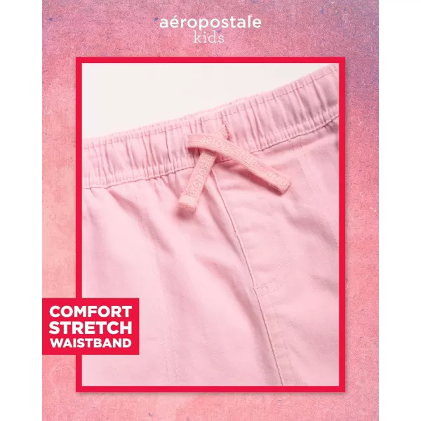 imageAEROPOSTALE Girls Skort Set  2 Piece Jersey Graphic Tee and Twill Cargo Scooter Skorts  Summer Outfit for Girls 716Blossom Rose