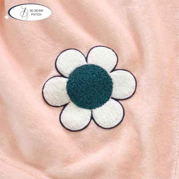 imageAeropostale 50quotx70quot Luxurious Blue Soft Plush Oversized Throw Blanket with Decorative Mushroom PatchPink