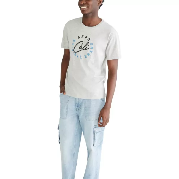 imageAEROPOSTALE Mens Circle Logo Short Sleeve TeeLight Heather Grey