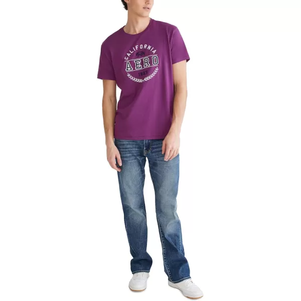 imageAEROPOSTALE Mens Circle Logo Short Sleeve TeeRed Violet