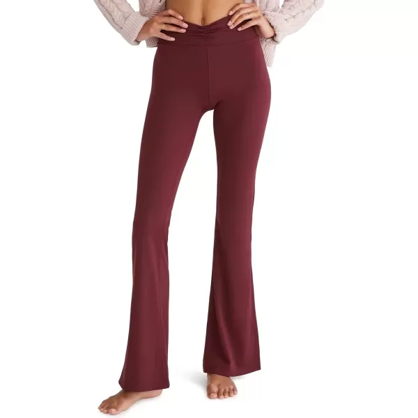 imageAEROPOSTALE Womens Airsoft HighRise Cinched Flare LeggingTawny Port