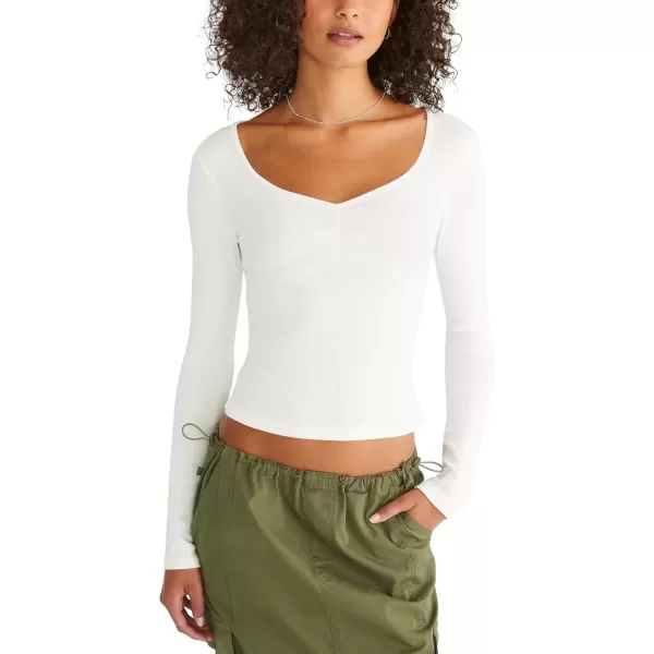 imageAEROPOSTALE Womens Cinch Front Sweetheart Shrunken TeeCream