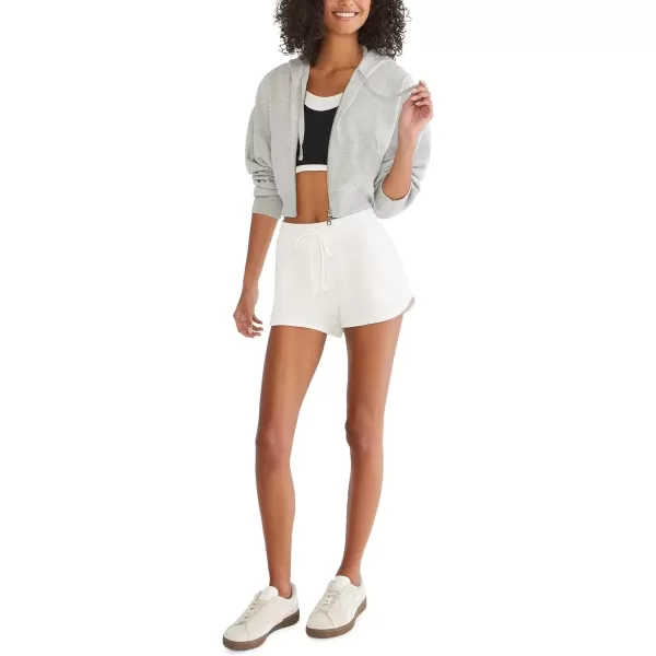 imageAEROPOSTALE Womens Cropped Full Zip Relaxed Fit HoodieLight Heather Grey