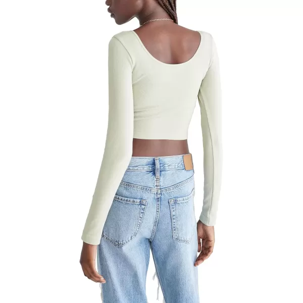 imageAEROPOSTALE Womens Seamless Wear 3Way VNeck Tiny TopDesert Sage