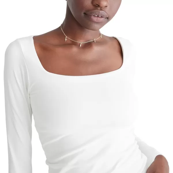 imageAEROPOSTALE Womens Seriously Soft Sculpt Square Neck Long Sleeve TopCream