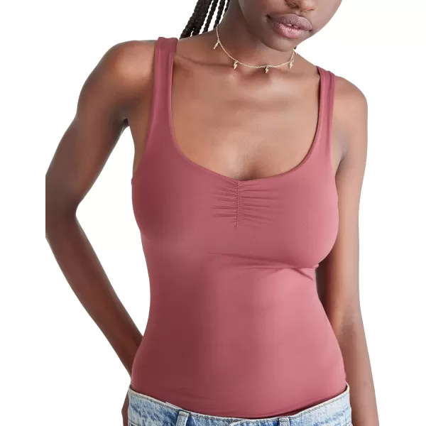 imageAEROPOSTALE Womens Seriously Soft Smooth Cinch Front Tank BodysuitChocolate Truffle