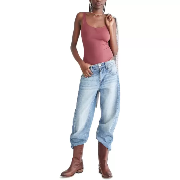 imageAEROPOSTALE Womens Seriously Soft Smooth Cinch Front Tank BodysuitChocolate Truffle