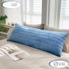 imageAEROPOSTALE Sherpa Body Pillow 20quotx48quot Blue StripeBlue Stripe