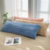 imageAEROPOSTALE Sherpa Body Pillow 20quotx48quot Blue StripeBlue Stripe