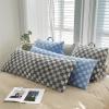 imageAEROPOSTALE Sherpa Body Pillow 20quotx48quot Blue StripeGrey