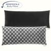 imageAEROPOSTALE Sherpa Body Pillow 20quotx48quot Blue StripeGrey