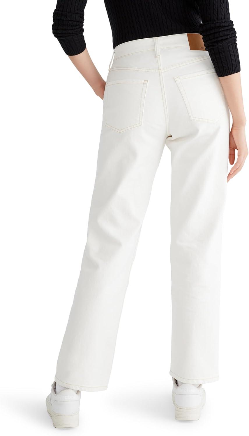 imageAEROPOSTALE Womens High Rise Baggy JeanWhite1