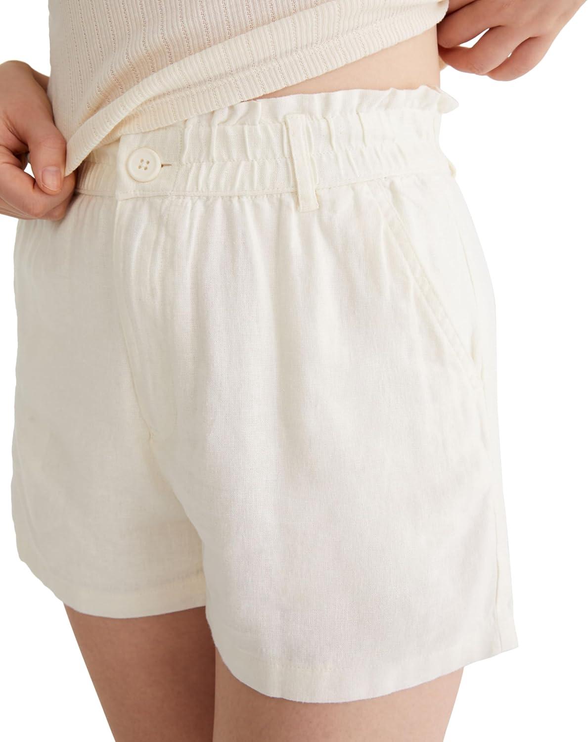 imageAEROPOSTALE Womens HighRise Linen ShortsIvory