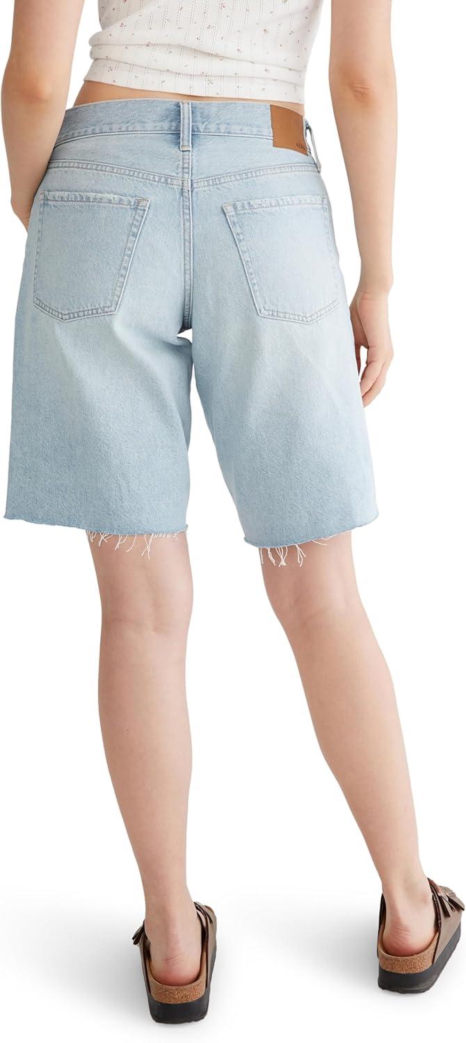 imageAEROPOSTALE Womens Low Rise Baggy Denim JortsLight Wash
