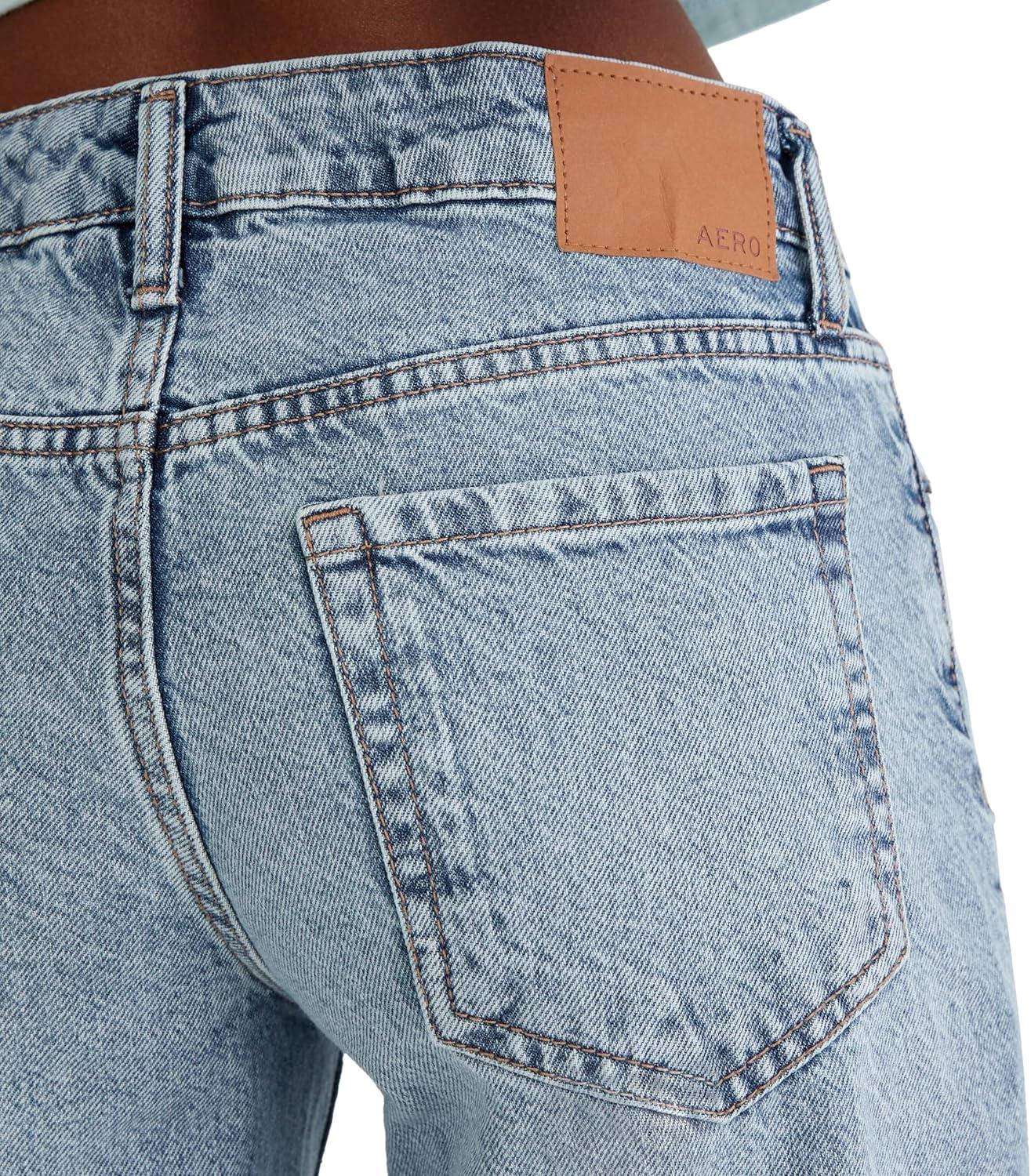imageAEROPOSTALE Womens Low Rise Baggy JeanMedium Wash