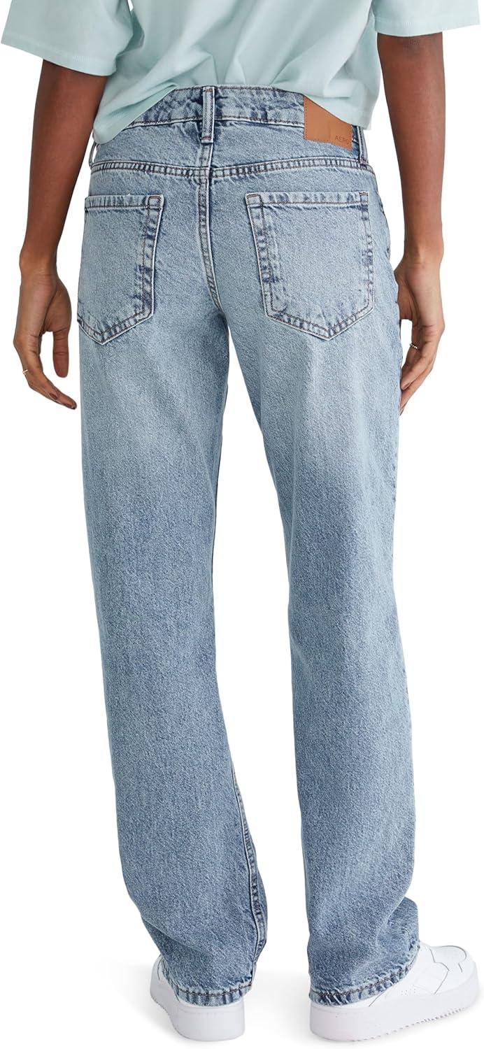 imageAEROPOSTALE Womens Low Rise Baggy JeanMedium Wash