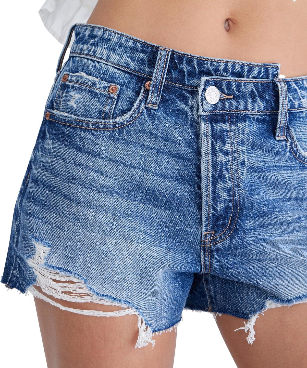 imageAEROPOSTALE Womens Vintage HighRise Denim Shorty ShortsDenim