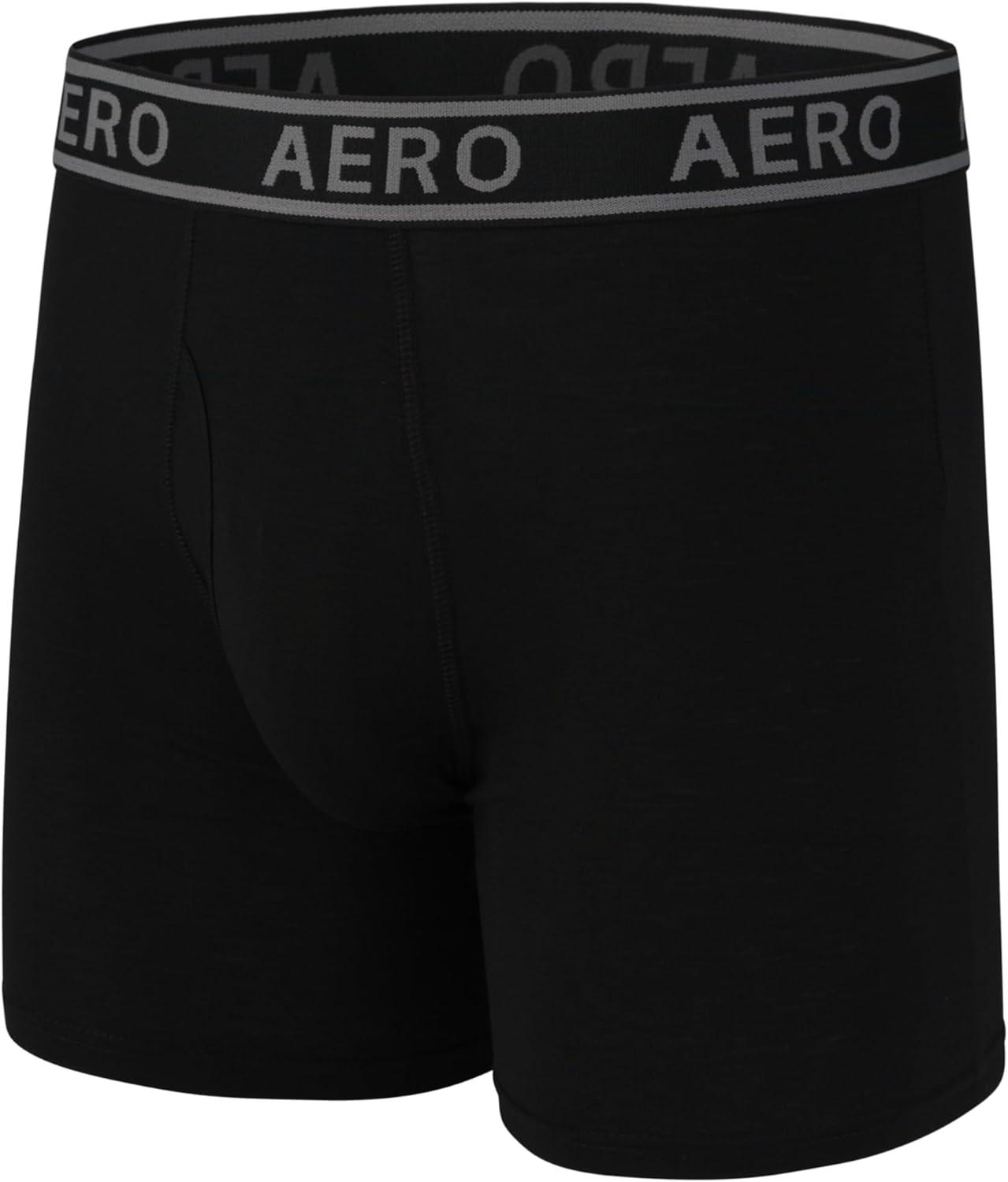 imageAeropostale Mens Boxer BriefsCotton Stretch Boxer Briefs UnderwearBlackCharcoalBlackGreyHeather