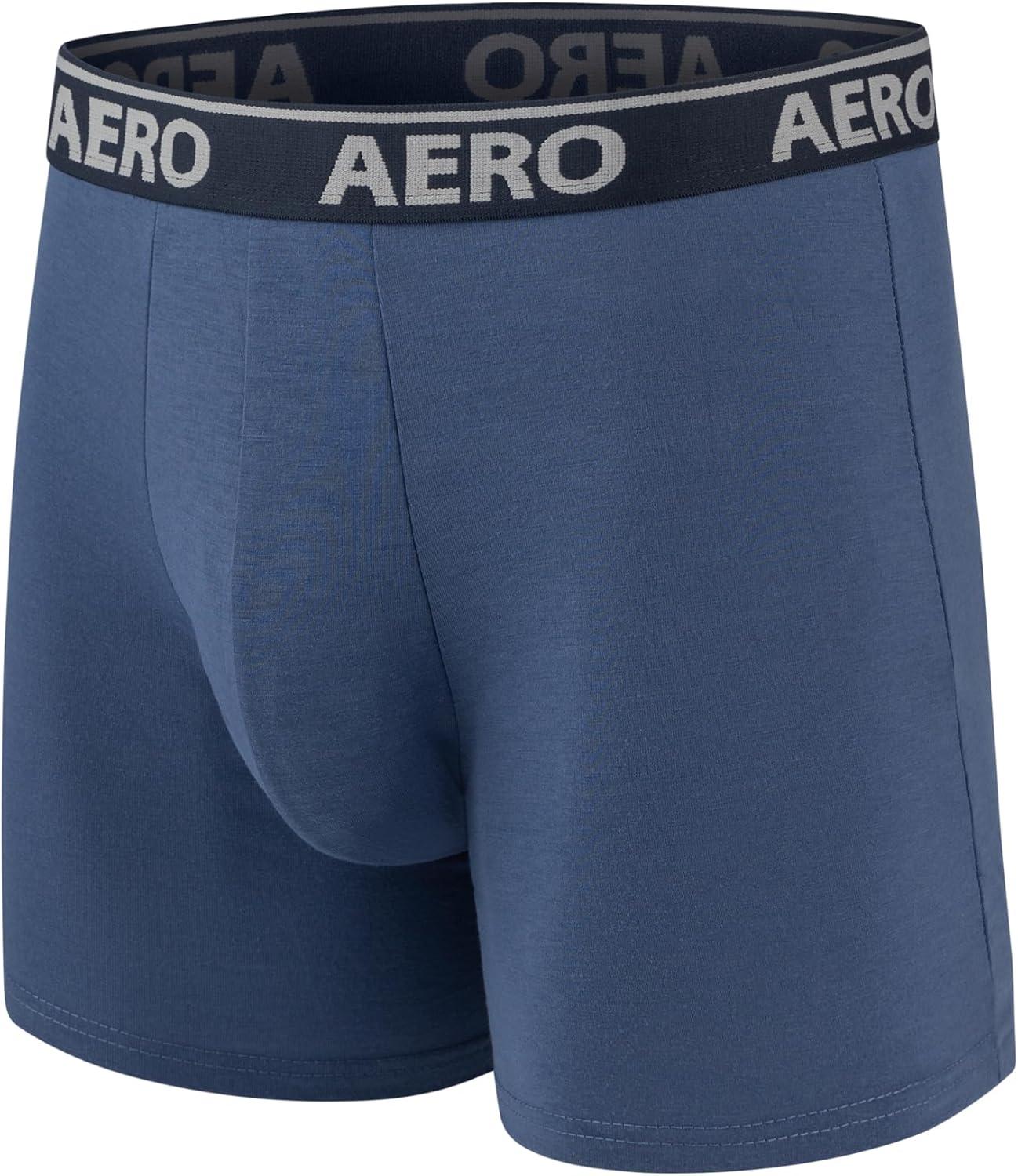 imageAeropostale Mens Boxer BriefsCotton Stretch Boxer Briefs UnderwearBlackNavyHeatherBlueBaby Blue