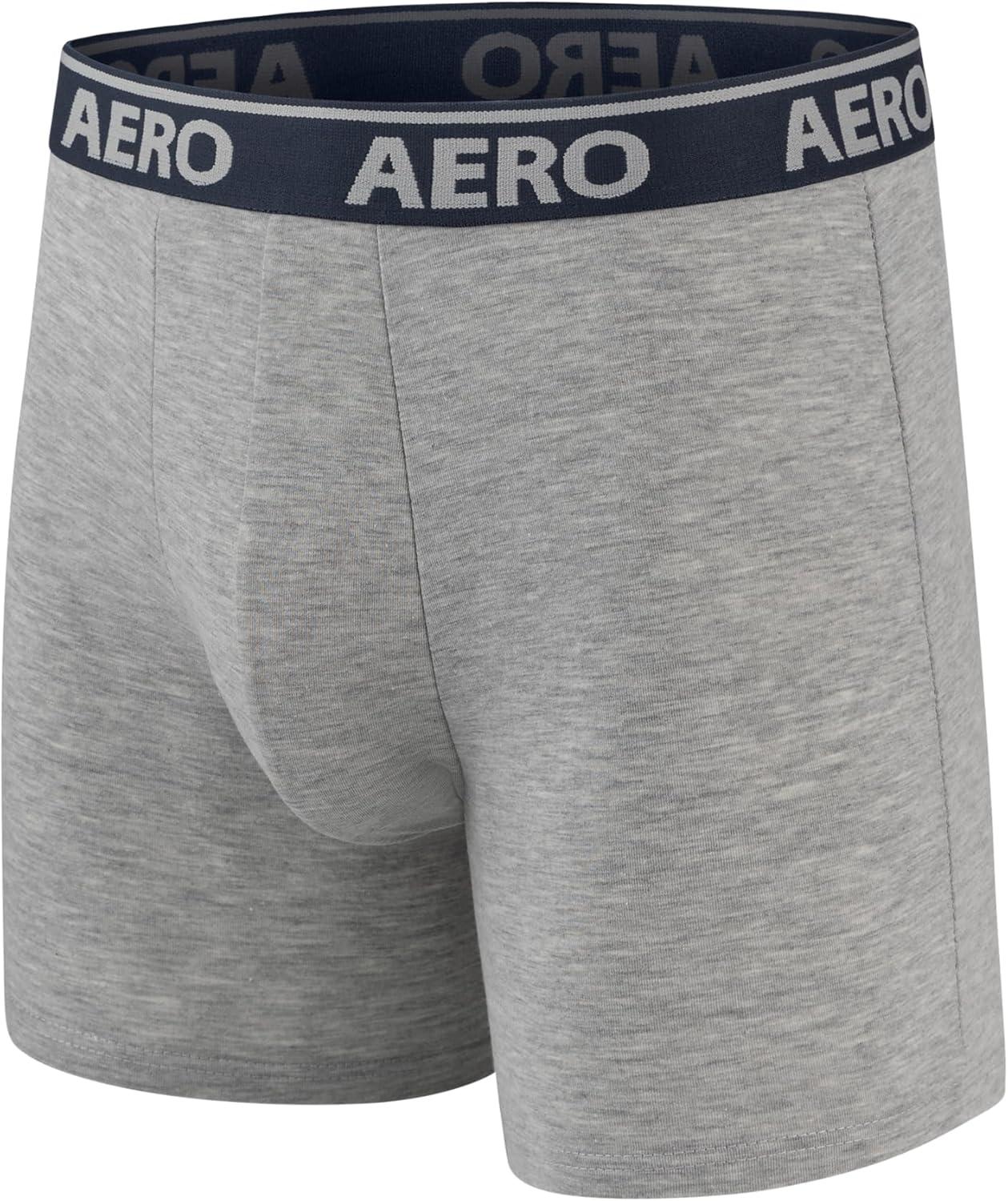 imageAeropostale Mens Boxer BriefsCotton Stretch Boxer Briefs UnderwearBlackNavyHeatherBlueBaby Blue