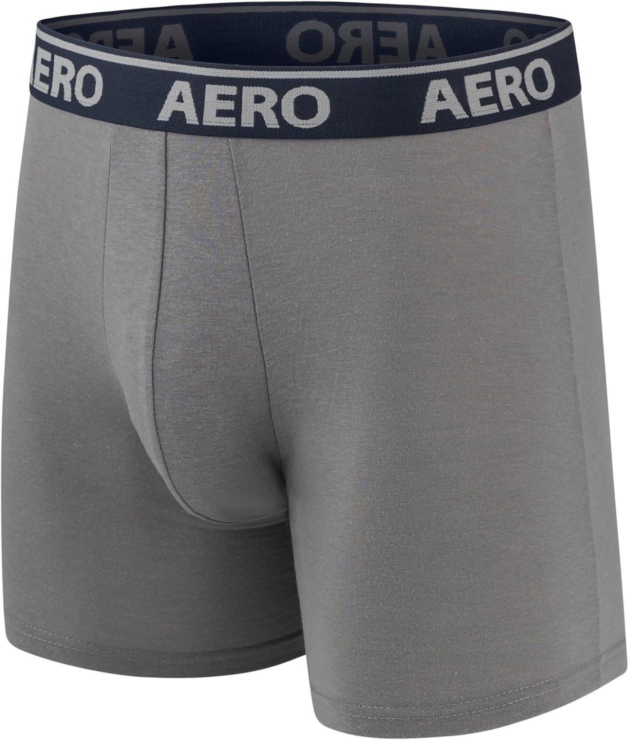 imageAeropostale Mens Boxer BriefsCotton Stretch Boxer Briefs UnderwearBlackNavyHeatherBlueBaby Blue