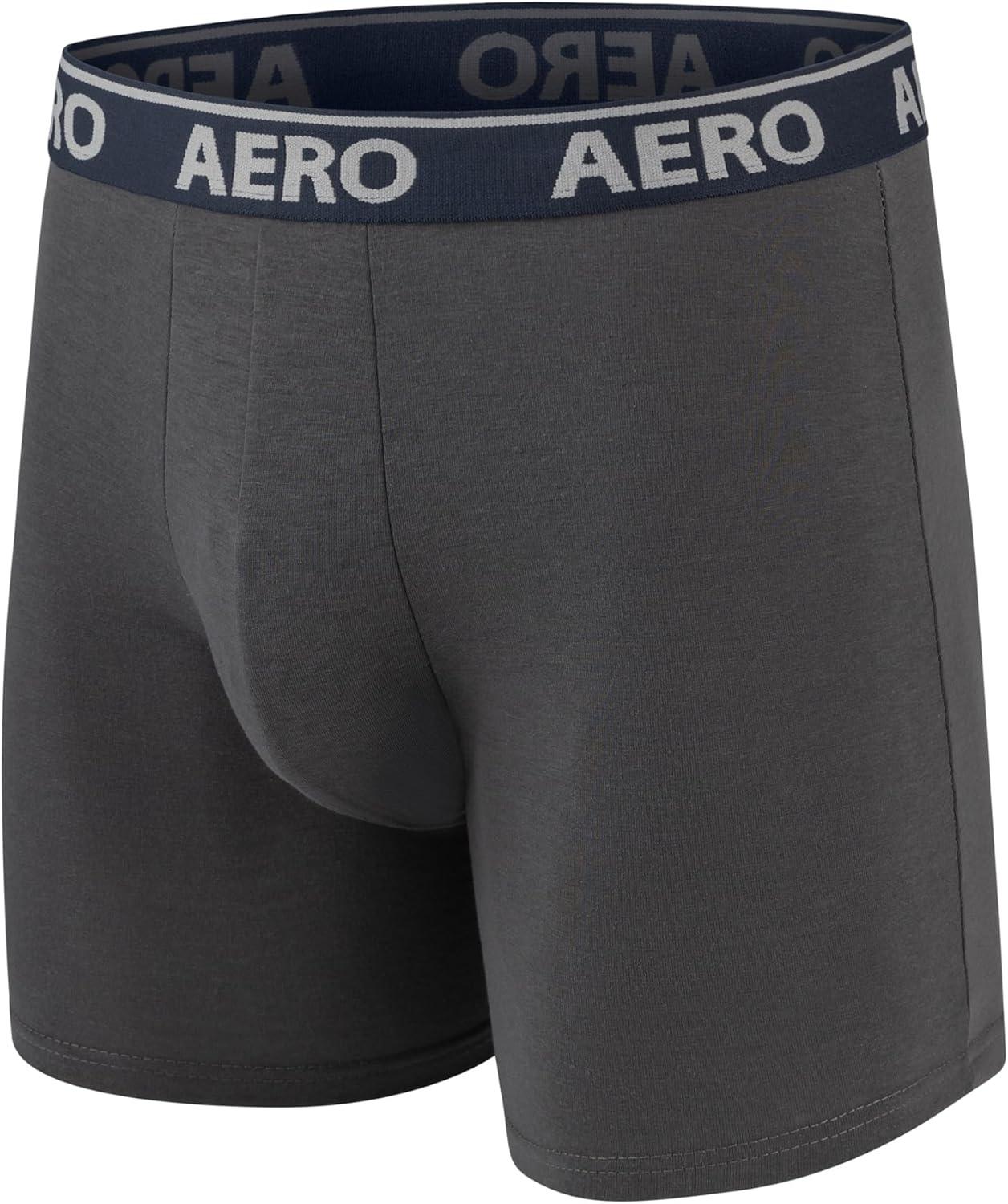 imageAeropostale Mens Boxer BriefsCotton Stretch Boxer Briefs UnderwearBlackNavyHeatherBlueBaby Blue