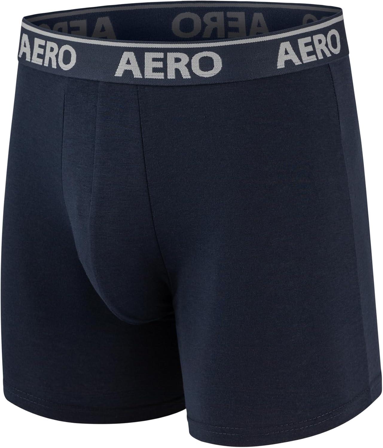 imageAeropostale Mens Boxer BriefsCotton Stretch Boxer Briefs UnderwearBlackNavyHeatherBlueBaby Blue