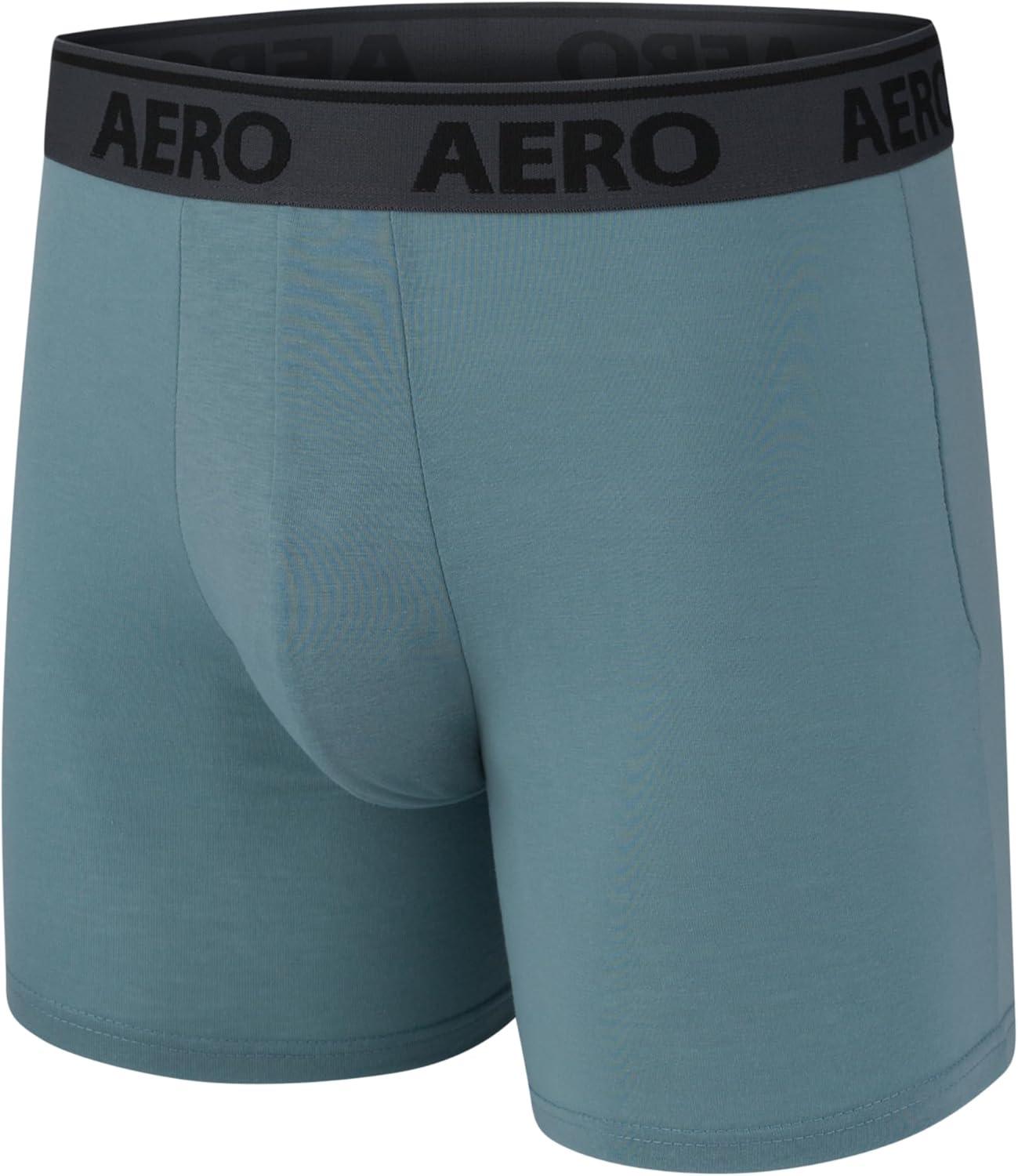 imageAeropostale Mens Boxer BriefsCotton Stretch Boxer Briefs UnderwearHeatherNauticalTealBlueNavyBaby Blue