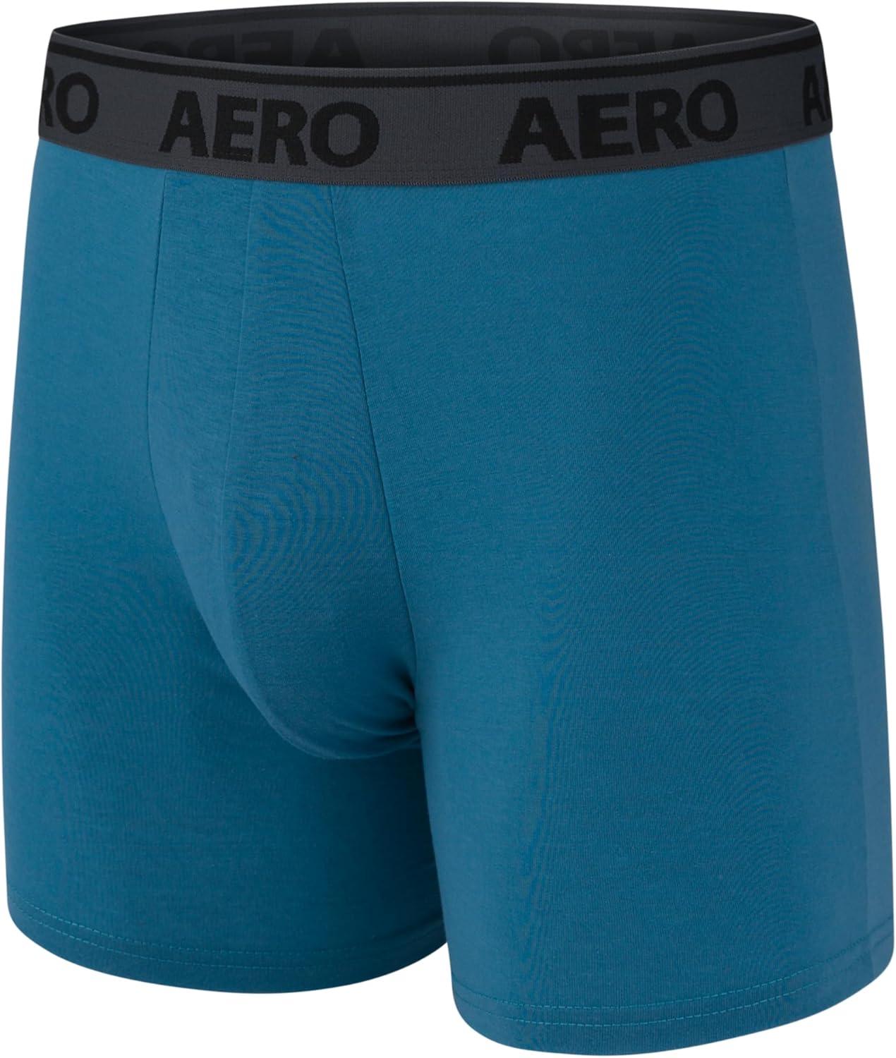imageAeropostale Mens Boxer BriefsCotton Stretch Boxer Briefs UnderwearHeatherNauticalTealBlueNavyBaby Blue