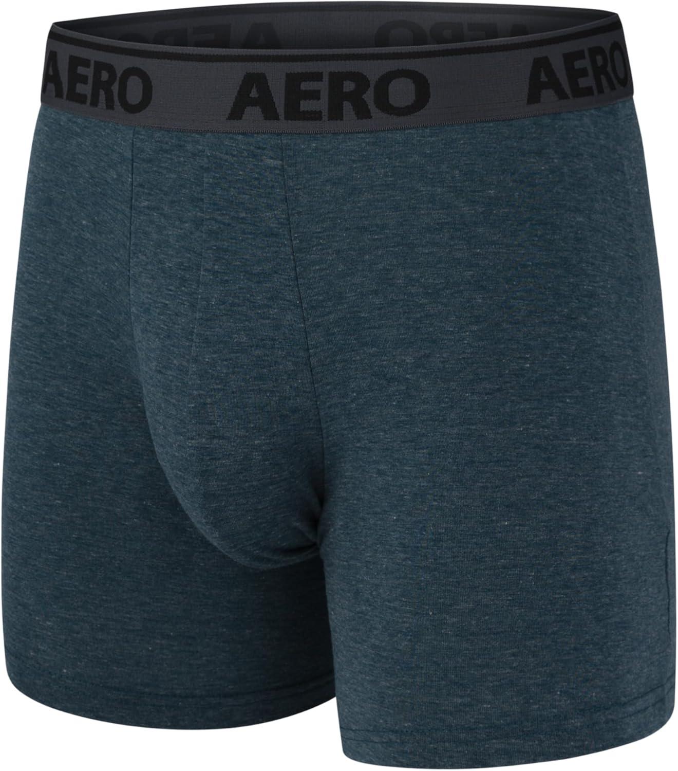 imageAeropostale Mens Boxer BriefsCotton Stretch Boxer Briefs UnderwearHeatherNauticalTealBlueNavyBaby Blue