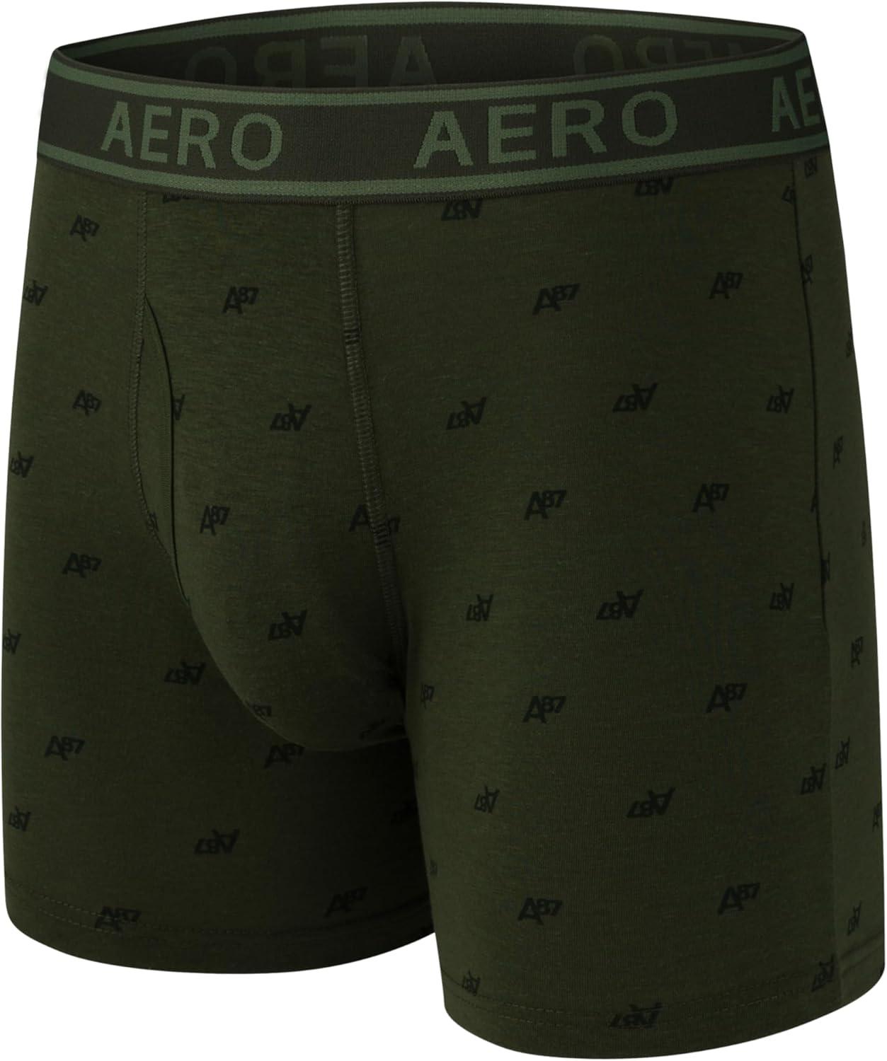 imageAeropostale Mens Boxer BriefsCotton Stretch Boxer Briefs UnderwearNavyGreenHunter GreenGreyCharcoal
