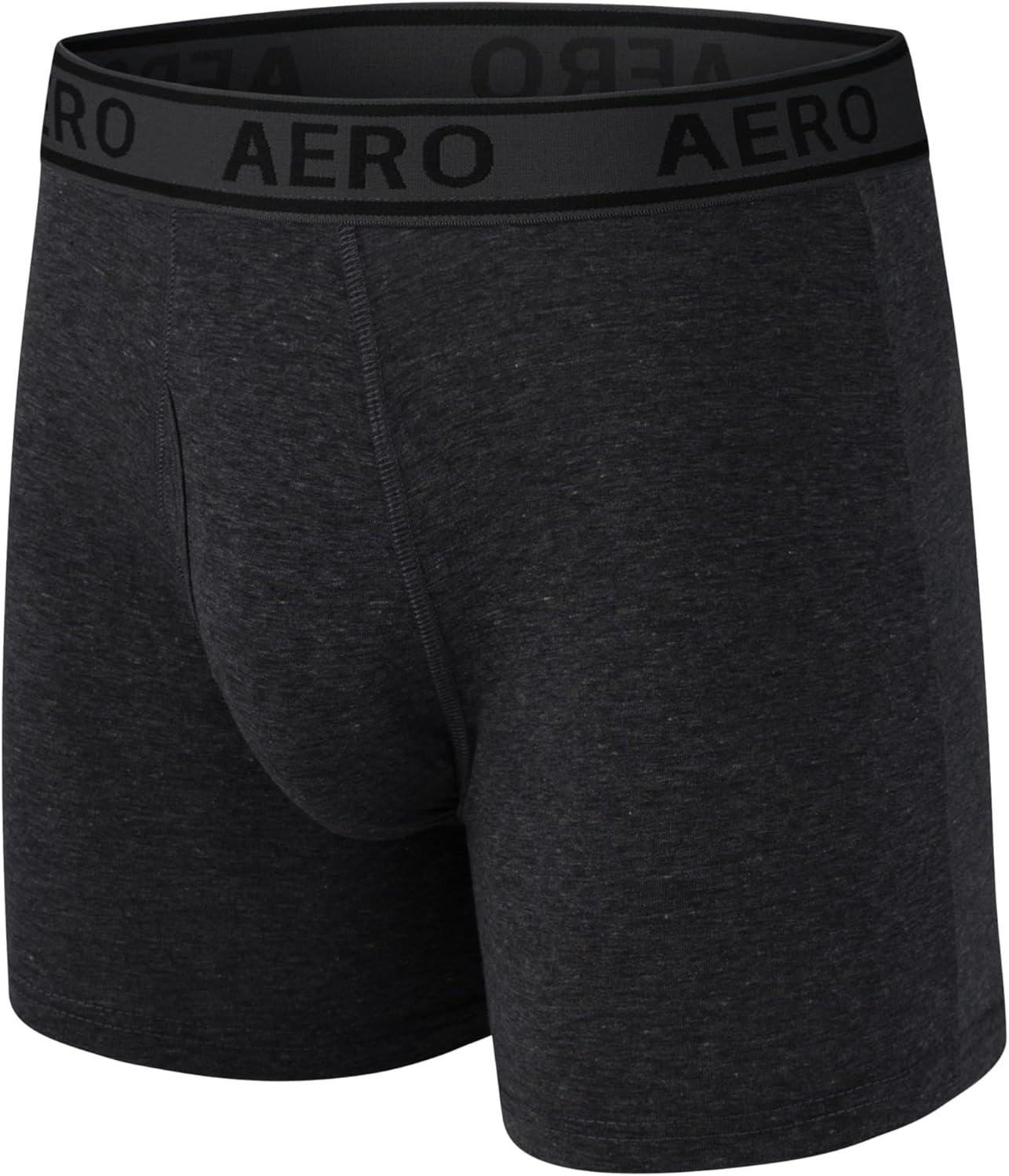 imageAeropostale Mens Boxer BriefsCotton Stretch Boxer Briefs UnderwearNavyGreenHunter GreenGreyCharcoal