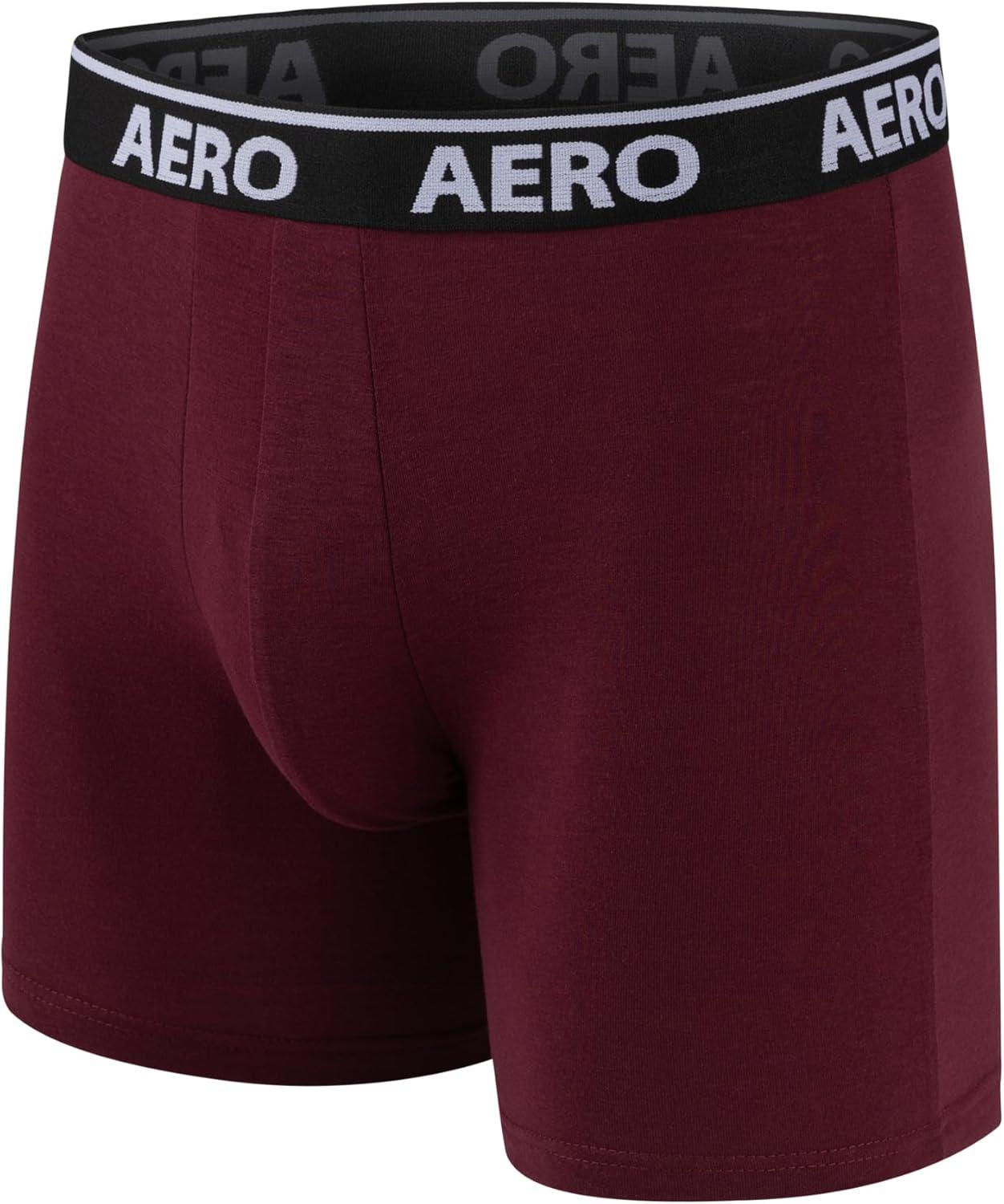 imageAeropostale Mens Boxer BriefsCotton Stretch Boxer Briefs UnderwearRedCharcoalBlackBlueBlack