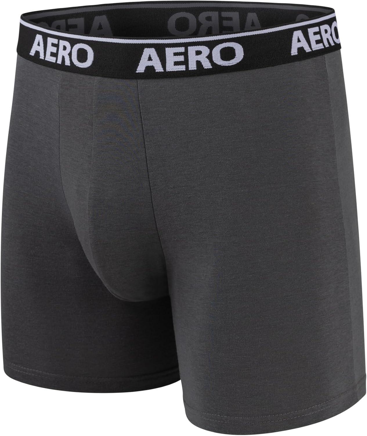 imageAeropostale Mens Boxer BriefsCotton Stretch Boxer Briefs UnderwearRedCharcoalBlackBlueBlack